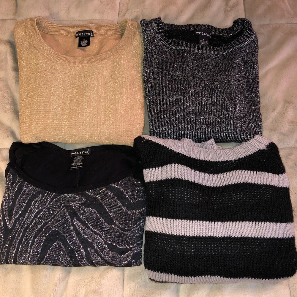 Bundle of 4 Wet Seal Lightweight sweaters like new